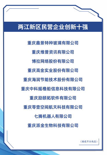 兩江新區發布民營企業三個“十強”榜單！這些企業上榜 重慶軟件開發顯實力